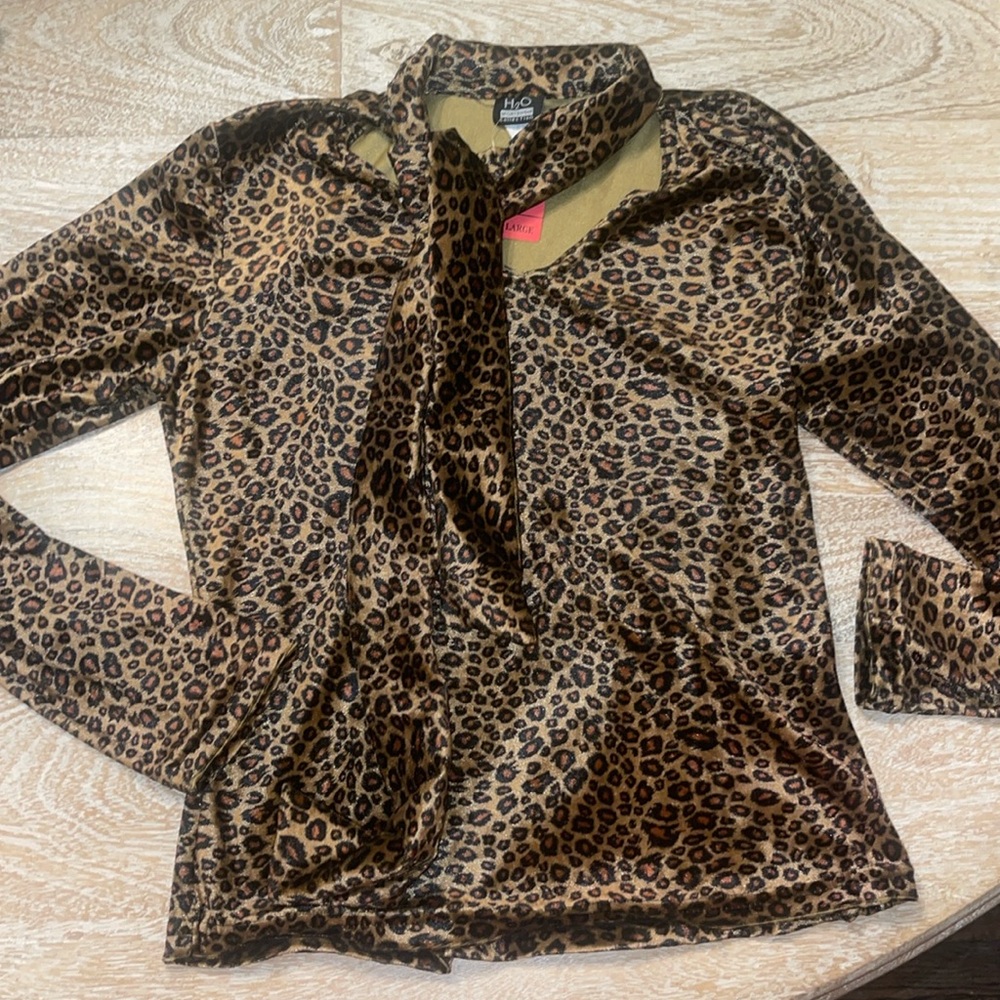Vintage leopard print large 90s Y2K animal print tie top trendy revolve